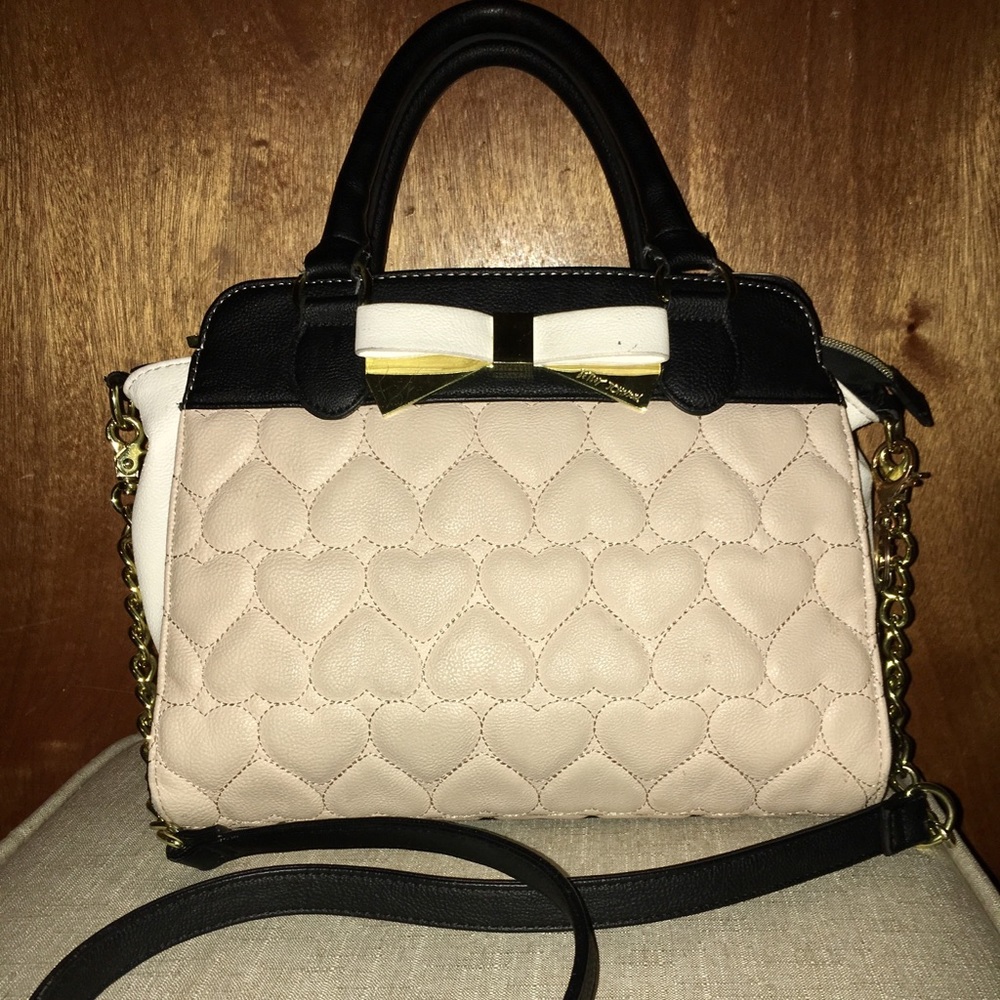 Betsy Johnson Heart Pattern Purse